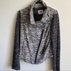 Old Navy || Marled Moto Style Zip Cropped Jacket Size M